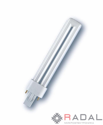 Лампа люминесцентная компактная DULUX S 9Вт/840 G23 OSRAM 4099854123542