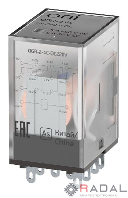 Реле общего назначения OGR-2 4C 220В DC ONI OGR-2-4C-DC220V