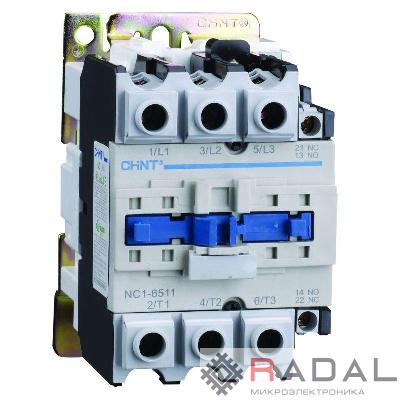 Контактор NC1-6511 65А 400В/АС3 1НО+1НЗ 50Гц (R) CHINT 222729