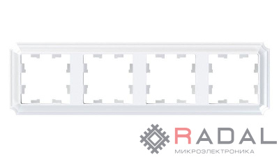 Рамка 4-пост. AtlasDesign Antique универс. бел. SE ATN100104