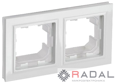 Рамка 2-м IP44 BRITE РУ-2-БрБ-44 бел. IEK BR-M22-44-K01