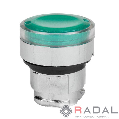 Головка кнопки OptiSignal D22 A4-PL-3 с подсветкой зел. металл ZB4BW333 КЭАЗ 332257
