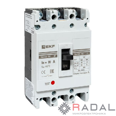 Выключатель автоматический 3п 100/20А 35кА ВА-99М PROxima EKF mccb99-100-20m