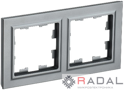 Рамка 2-м BRITE РУ-2-БрС сталь IEK BR-M22-K46