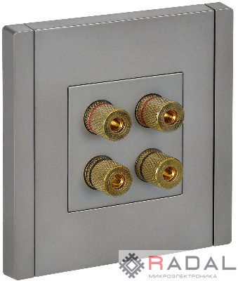 Аудиорозетка 4-м FORTE&PIANO FP539 сталь IEK FP-S40-K46