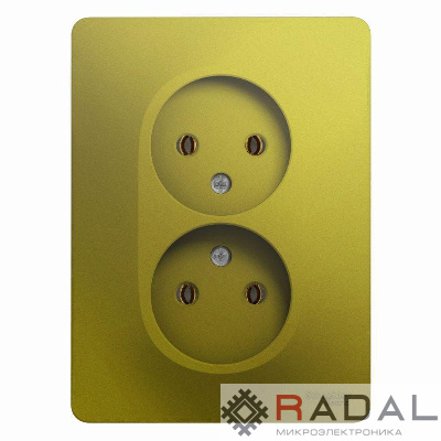 Розетка 2-м СП Glossa 16А IP20 без заземл. в сборе фисташк. SchE GSL001020