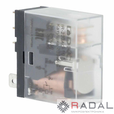 Реле одиночное 230В AC 1 прекидн. контакт DKC IR-230AC-1CO