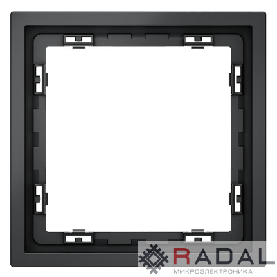 Рамка 1-м S70 пластик. графит Voltum VLS100107