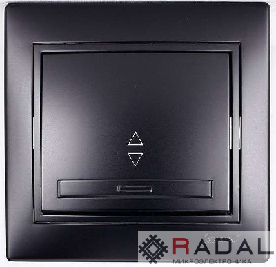 Выключатель проходной 1-кл. СП Мира 10А IP20 черн.бархат LEZARD 701-4242-105