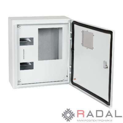 Корпус металлический ЩУРн-ПРО-3-МП/8-415х370х147-IP66-УХЛ1 (с окном учета 3ф счетчик на МП 8 модулей ПРО) КЭАЗ 367475