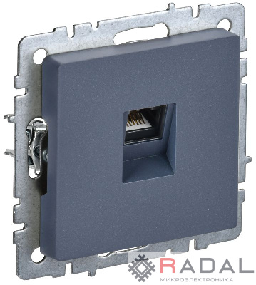 Розетка компьютерная СП RJ45 кат.5E BRITE РК10-БрМ маренго IEK BR-K10-1-K35