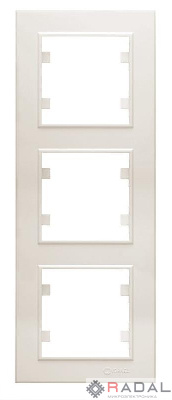 Рамка 3-м Karea вертик. крем. Makel 56010708