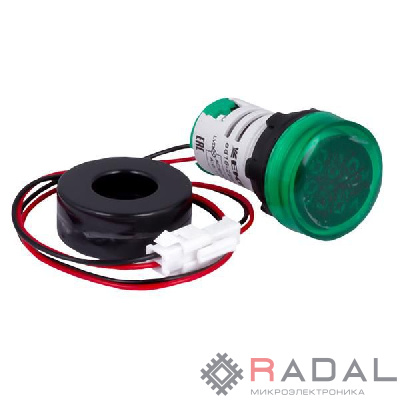 Индикатор значения тока и напряжения ED16-22AVD 100А зел. PROxima EKF ed16-22avd-g