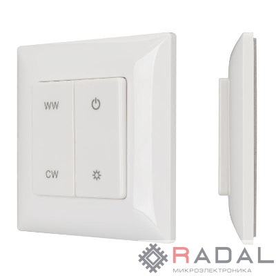 Панель SMART-P48-MIX-P-SUF (3В 1 зона Knob 2.4G) пластик Arlight 028302
