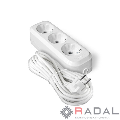 Удлинитель 3х7м с заземл. IP20 Е-303А ПВС 3х1.5 Universal 1724