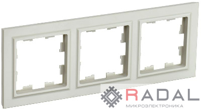 Рамка 3-м BRITE РУ-3-БрКр беж. IEK BR-M32-K10