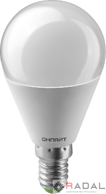 Лампа светодиодная 90 458 OLL-G45-15-230-2.7K-E14-FR ОНЛАЙТ 90458