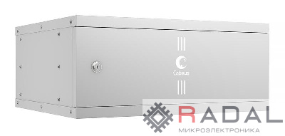Шкаф телекоммуникационный настенный разборный LIGHT WSC-05D-4U55/45m 19дюйм 4U дверь метал. сер. Cabeus 10185c