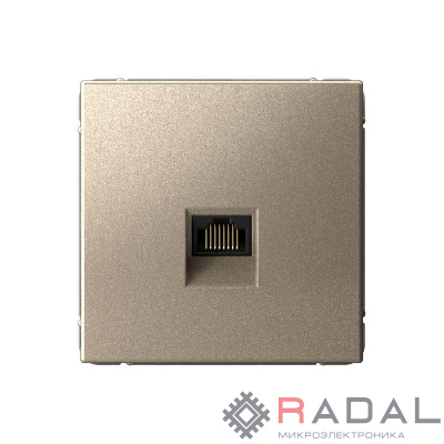 Розетка компьютерная ArtGallery RJ45 кат.5E механизм шампань SE GAL000583