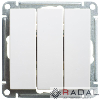 Выключатель 3-кл. СП W59 10А IP20 10AX механизм бел. SE VS0510-351-1-86