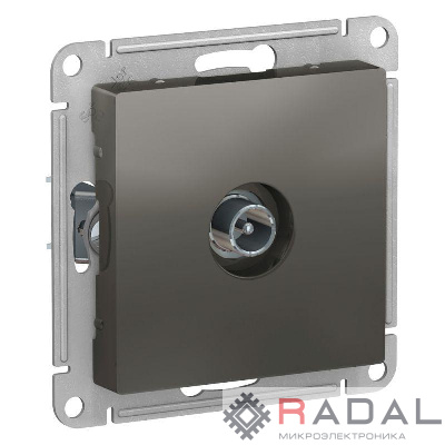 Механизм розетки TV ATLAS DESIGN оконечный 1DB сталь SchE ATN000991