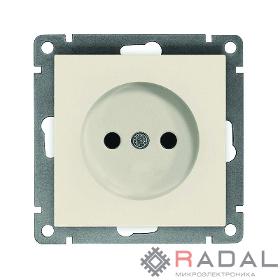 Розетка 1-м СП Афина 16А IP20 без заземл. механизм сл. кость (ivory) Universal A0022-I