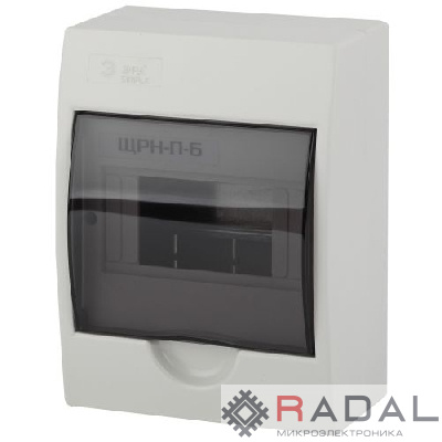 Бокс ЩРН-П-6 мод. навесной пластик IP41 SIMPLE NO-box_simple-plastic_6_surface ЭРА Б0041522