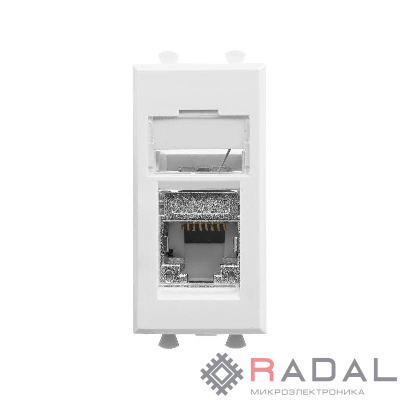 Розетка компьютерная 1мод. Avanti "Белое облако" RJ-45 модульная кат.5е экран DKC 4400361