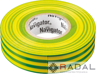 Изолента ПВХ 19мм (рул.20м) жел/зел. NIT-A19-20/YG Navigator 71115