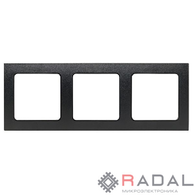 Рамка 3-м Стокгольм черн. PROxima EKF EAM-G-302-30