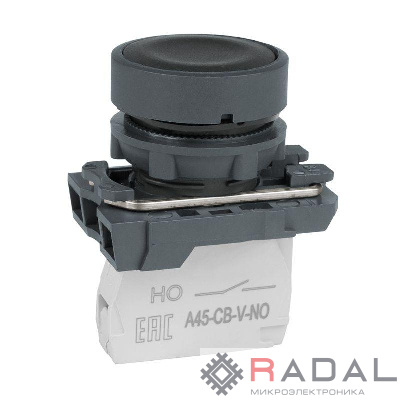 Кнопка OptiSignal D22 C5-P-210 черн. пластик 1НО XB5AA21 КЭАЗ 332180