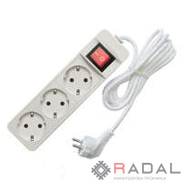 Удлинитель 3х7м с заземл. 16А IP20 3.5кВт с выкл. Союз 481S-8307