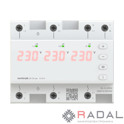 Реле напряжения D6-50 red Welrok 4660251140403