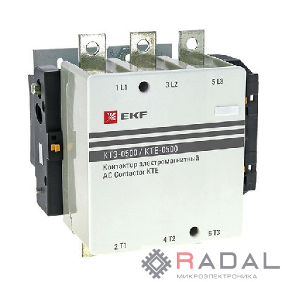 Контактор КТЭ 500А кат. 230В AC 1НО EKF ctr-b-500