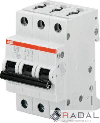 Выключатель автоматический модульный 3п D 25А 6кА S203 D25 ABB 2CDS253001R0251