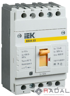 Выключатель автоматический 3п 32А 15кА ВА44 33 IEK SVA4410-3-0032