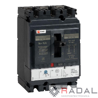 Выключатель автоматический 3п 100/16А 36кА ВА-99C Compact NS PROxima EKF mccb99C-100-16