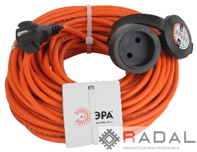 Удлинитель силовой UPx-1-2x0.75-20m-IP44 в бухте б/з 1 гнездо 20м ПВС 2х0.75 Эра Б0043037