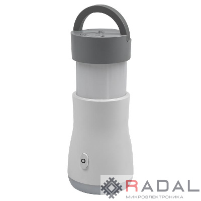 Фонарь светодиодный кемпинговый аккумуляторный Accu5-L1W/L10/L14-wh Li-ion 18650 1200мА.ч 3 источника света IP20 JazzWay 5048850