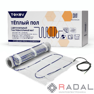 Комплект "Теплый пол" (мат) 150Вт/кв.м 10кв.м TOKOV ELECTRIC TKE-MAT150-1500-10
