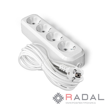 Удлинитель 4х7м с заземл. IP20 Е-304А ПВС 3х1.5 Universal 1732