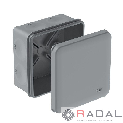 Коробка распределительная MultiBox IP66 85х85х42 DIY (со стикером) сер. SE IMT351971