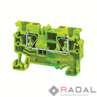 Клемма заземляющая пружинная OptiClip CXG-4-PE-(0.2-4) КЭАЗ 289760