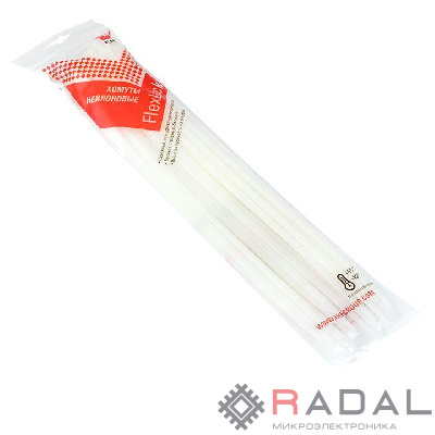 Хомут P6.6 4.8х300 FlexLock стандартный бел. (уп.100шт) PROxima EKF plc-fl-ctsw-4.8x300