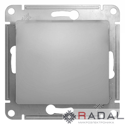 Механизм переключателя 1-кл. СП Glossa 10А IP20 (сх. 6) 10AX алюм. SchE GSL000361