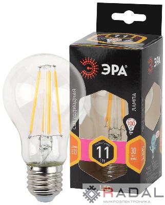 Лампа светодиодная F-LED A60-11W-827-E27 ЭРА Б0035025