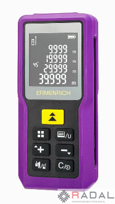 Рулетка лазерная Reel PRO GM100 фиолет. Ermenrich 85313