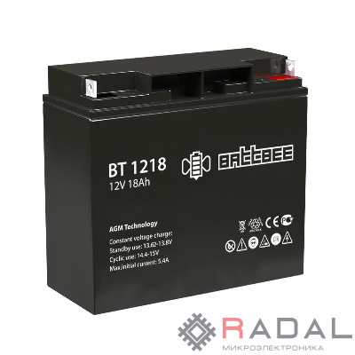 Аккумулятор ОПС 12В 18А.ч Battbee Delta BT 1218