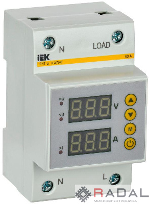 Реле напряжения и тока РНТ-д 1ф 54мм 63А IEK IVC31-1-63