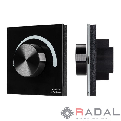 Панель SMART-P1-DIM-G-IN Black (3В Rotary 2.4G) (IP20 пластик) Arlight 033753